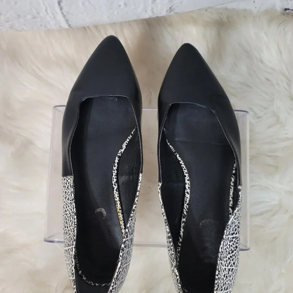 Circus Sam Edelman Women's Sz 7 Slip On Shoes Flats Pointed Toe Black Vegan Art - Picture 5 of 15